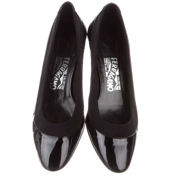 Salvatore Ferragamo Black Wedges - Picture 1 of 8